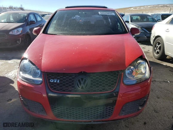 2009 Volkswagen GTI with VIN WVWHV71K49W114333, listed as a Copart auction lot 88028855 with 182,169 mi miles and Salvage Title. Bid and sale history available at carsss.com. Image 5.