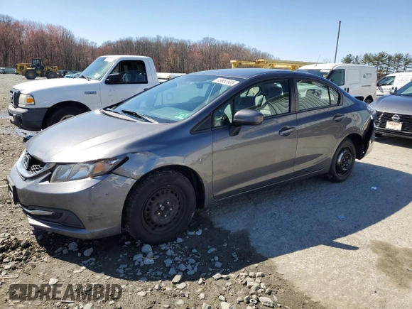 2014 Honda Civic Sedan LX with VIN 19XFB2F59EE232100, listed as a Copart auction lot 49853685 with 116,646 mi miles and Salvage Title. Bid and sale history available at carsss.com. Image 1.
