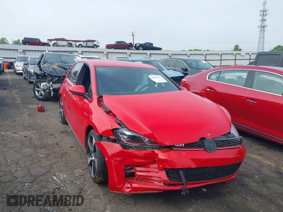 2017 Volkswagen GTI S z VIN 3VW4T7AU1HM076156, wystawiony jako IAAI lot #42216232 z przebiegiem 40 388 mil mil oraz . Historia ofert i sprzedaży dostępna na DreamBid. Obrazek 1.