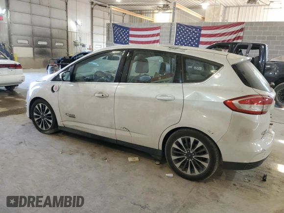 2017 Ford C-Max Energi Titanium with VIN 1FADP5FU5HL107422, listed as a Copart auction lot 66860454 with 140,300 mi miles and Salvage Title. Bid and sale history available at carsss.com. Image 2.