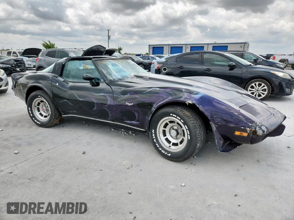 1979 Chevrolet Corvette with VIN 1Z8749S407485, listed as a Copart auction lot 63649885 with 83,814 mi miles and Salvage title. Bid and sale history available at DreamBid. Image 4.