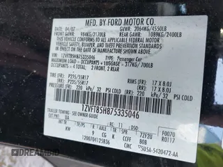 2007 Ford Mustang GT Deluxe with VIN 1ZVFT85H875335046, listed as a IAAI auction lot 41211492 with 108,509 mi miles and . Bid and sale history available at carsss.com. Image 9.