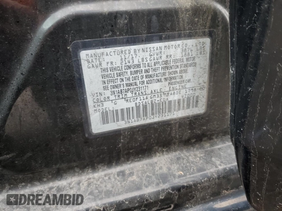 2018 Nissan Sentra S with VIN 3N1AB7AP0JY231171, listed as a Copart auction lot 48044045 with 110,056 mi miles and Salvage Title. Bid and sale history available at DreamBid. Image 15.