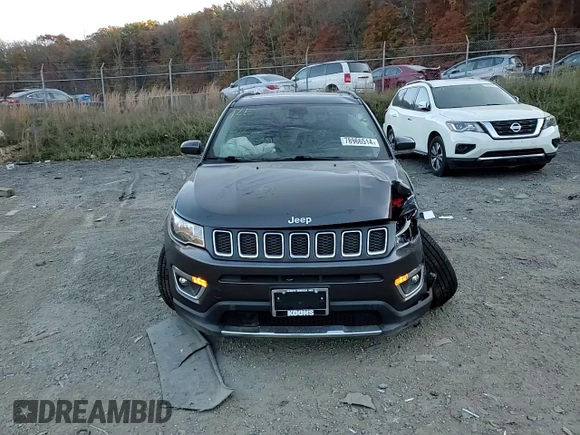 2021 Jeep Compass Limited with VIN 3C4NJCCB3MT597123, listed as a Copart auction lot 78966514 with 64,205 mi miles and Salvage Title. Bid and sale history available at carsss.com. Image 11.