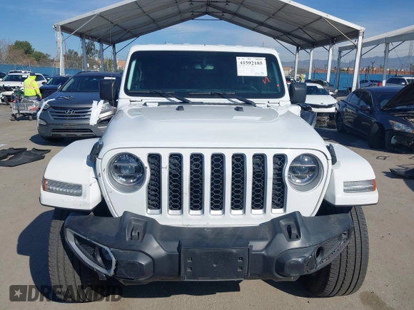 2021 Jeep Wrangler Unlimited Sahara z VIN 1C4JJXP6XMW765398, wystawiony jako IAAI lot #41592185 z przebiegiem 26 834 mil mil oraz . Historia ofert i sprzedaży dostępna na DreamBid. Obrazek 12.
