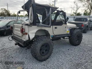 1995 Jeep Wrangler S with VIN 1J4FY19P9SP316266, listed as a Copart auction lot 88686725 with 121,561 mi miles and Salvage Title. Bid and sale history available at carsss.com. Image 3.