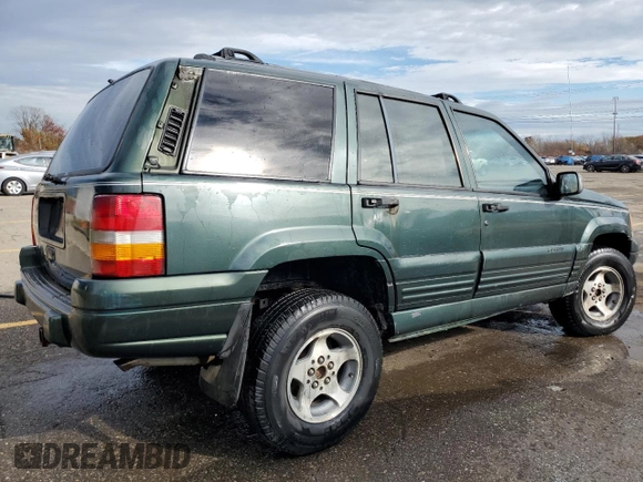 1996 Jeep Grand Cherokee Laredo with VIN 1J4GZ58S4TC281689, listed as a Copart auction lot 78466524 with 0 mi miles and Salvage Title. Bid and sale history available at carsss.com. Image 3.