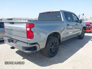2024 Chevrolet Silverado 1500 Custom with VIN 3GCPABEK4RG279124, listed as a IAAI auction lot 41829561 with 6,743 mi miles and . Bid and sale history available at DreamBid. Image 4.