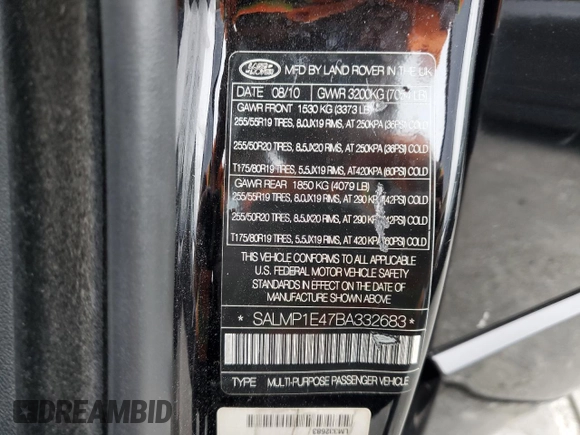 2011 Land Rover Range Rover SC Autobiography z VIN SALMP1E47BA332683, wystawiony jako Copart lot #76619904 z przebiegiem 42 428 mil mil oraz Szkoda całkowita • Salvage title. Historia ofert i sprzedaży dostępna na DreamBid. Obrazek 14.