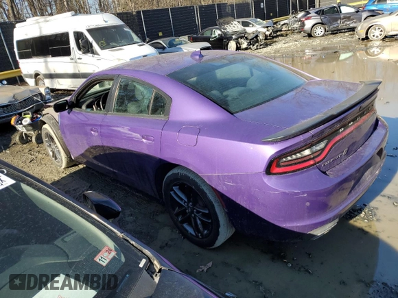 2019 Dodge Charger SXT with VIN 2C3CDXJG1KH600843, listed as a Copart auction lot 43223995 with 48,510 mi miles and Salvage Title. Bid and sale history available at DreamBid. Image 2.