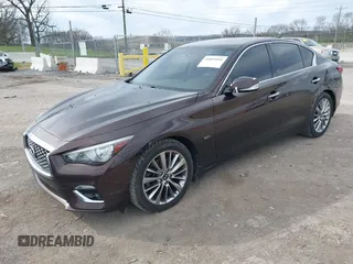 2018 Infiniti Q50 3.0t Luxe with VIN JN1EV7AR2JM445138, listed as a IAAI auction lot 41851019 with 75,018 mi miles. Bid and sale history available at carsss.com. Image 17.