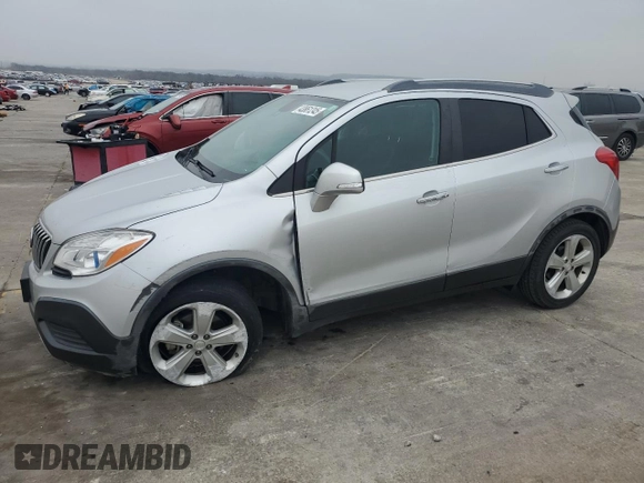 2015 Buick Encore with VIN KL4CJASB8FB153571, listed as a Copart auction lot 43861245 with 138,513 mi miles and Salvage Title. Bid and sale history available at carsss.com. Image 1.