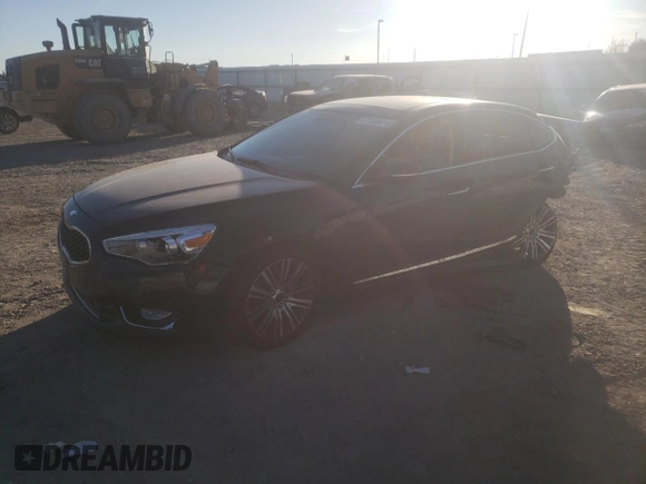 2014 Kia Cadenza Premium with VIN KNALN4D73E5163830, listed as a Copart auction lot 77258514 with 0 mi miles and Salvage Title. Bid and sale history available at carsss.com. Image 1.
