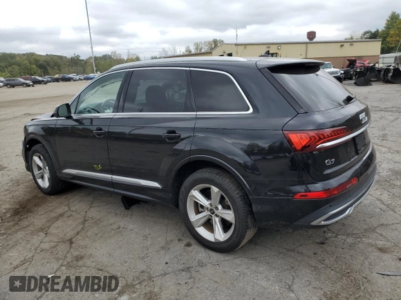 2021 Audi Q7 Premium with VIN WA1AJAF7XMD026559, listed as a Copart auction lot 74048224 with 59,648 mi miles and Salvage title. Bid and sale history available at DreamBid. Image 2.