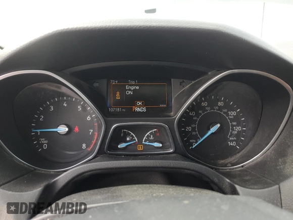 2015 Ford Focus SE with VIN 1FADP3K23FL330287, listed as a Copart auction lot 53170115 with 107,181 mi miles and Salvage Title. Bid and sale history available at carsss.com. Image 9.