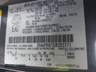 2018 Ford Fusion SE с VIN 3FA6P0H72JR282771, выставлен на аукционе IAAI как лот 42296531 с пробегом 104 070 миль миль и . История ставок и продаж доступна на DreamBid. Изображение 9.