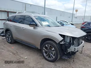 2023 Infiniti QX60 Luxe with VIN 5N1DL1FR8PC354793, listed as a IAAI auction lot 42272819 with 24,569 mi miles and . Bid and sale history available at DreamBid. Image 1.