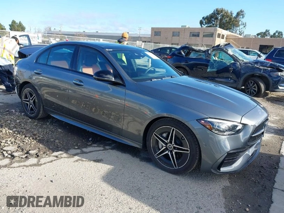 2024 Mercedes-Benz C 300 with VIN W1KAF4HB4RR224810, listed as a IAAI auction lot 41696262 with 999 mi miles and . Bid and sale history available at DreamBid. Image 1.