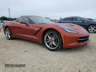 2015 Chevrolet Corvette Z51 3LT with VIN 1G1YM3D72F5111802, listed as a Copart auction lot 74503004 with 0 mi miles and Salvage Title. Bid and sale history available at carsss.com. Image 4.