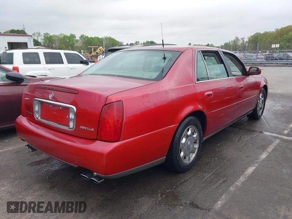 2002 Cadillac DeVille with VIN 1G6KD57YX2U257123, listed as a IAAI auction lot 41952025 with 180,278 mi miles. Bid and sale history available at carsss.com. Image 4.