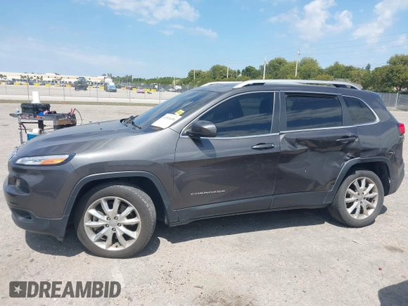 2014 Jeep Cherokee Limited with VIN 1C4PJLDBXEW183095, listed as a IAAI auction lot 41814496 with 89,589 mi miles and . Bid and sale history available at DreamBid. Image 14.