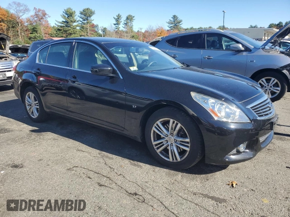 2015 Infiniti Q40 with VIN JN1CV6AR3FM522883, listed as a Copart auction lot 77555294 with 124,449 mi miles and Salvage Title. Bid and sale history available at carsss.com. Image 4.