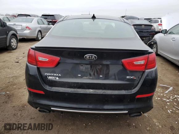 2015 Kia Optima SX Turbo with VIN 5XXGR4A65FG380121, listed as a Copart auction lot 42238975 with 127,583 mi miles and Salvage Title. Bid and sale history available at carsss.com. Image 6.