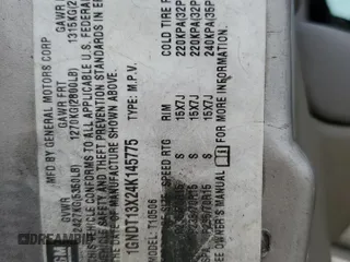 2004 Chevrolet Blazer LS z VIN 1GNDT13X24K145775, wystawiony jako Copart lot #56202555 z przebiegiem 224 339 mil mil oraz Szkoda całkowita • Salvage title. Historia ofert i sprzedaży dostępna na DreamBid. Obrazek 13.