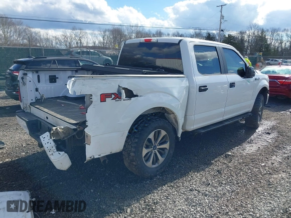 2019 Ford F-150 XL with VIN 1FTEW1EP8KKD11487, listed as a IAAI auction lot 41643388 with 109,881 mi miles and . Bid and sale history available at DreamBid. Image 4.