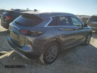 2024 Infiniti QX50 Luxe z VIN 3PCAJ5BA5RF106415, wystawiony jako Copart lot #43395655 z przebiegiem 7 631 mil mil oraz Szkoda całkowita • Salvage title. Historia ofert i sprzedaży dostępna na DreamBid. Obrazek 3.