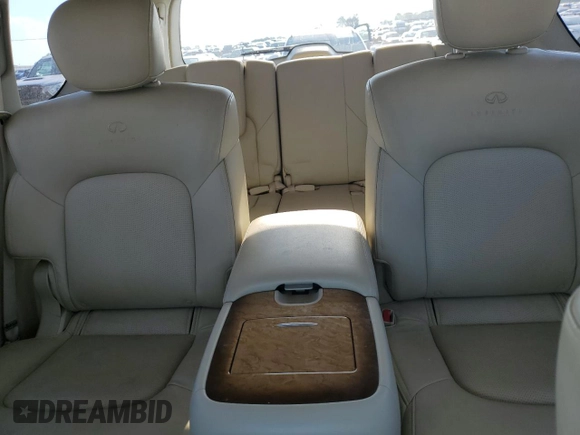 2011 Infiniti QX56 7-passenger with VIN JN8AZ2NE8B9006786, listed as a Copart auction lot 74598254 with 164,074 mi miles and Salvage Title. Bid and sale history available at carsss.com. Image 10.