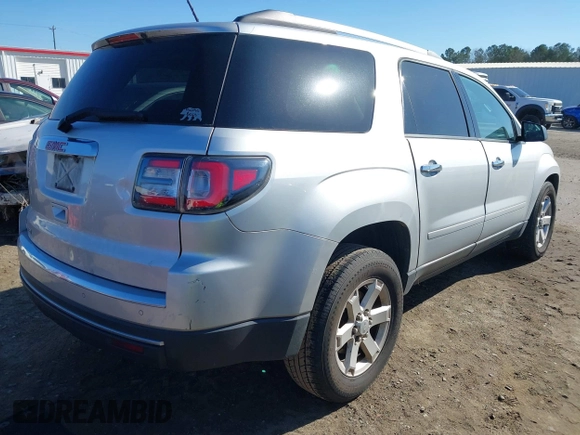 2015 GMC Acadia SLE with VIN 1GKKRNED6FJ384249, listed as a IAAI auction lot 41769937 with 156,334 mi miles and . Bid and sale history available at DreamBid. Image 4.