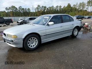 2001 BMW 7 Series 740iA with VIN WBAGG83441DN88709, listed as a Copart auction lot 77776194 with 0 mi miles and Salvage Title. Bid and sale history available at carsss.com. Image 1.