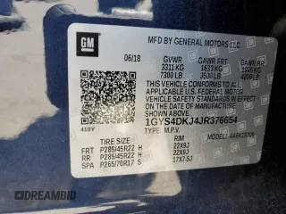 2018 Cadillac Escalade Platinum z VIN 1GYS4DKJ4JR376654, wystawiony jako Copart lot #57329564 z przebiegiem 38 172 mil mil oraz Szkoda całkowita • Salvage title. Historia ofert i sprzedaży dostępna na DreamBid. Obrazek 13.
