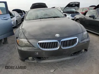 2005 BMW 6 Series 645Ci with VIN WBAEH73405B193443, listed as a Copart auction lot 76196784 with 0 mi miles and Salvage Title. Bid and sale history available at carsss.com. Image 5.