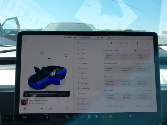 2022 Tesla Model 3 with VIN 5YJ3E1EAXNF326354, listed as a IAAI auction lot 41651872 with 27,922 mi miles and . Bid and sale history available at DreamBid. Image 19.