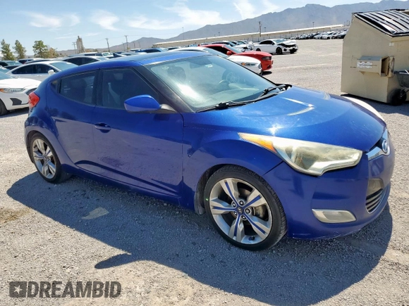 2013 Hyundai Veloster w/Red Int with VIN KMHTC6AD2DU150842, listed as a Copart auction lot 66378455 with 119,901 mi miles and Clean title. Bid and sale history available at DreamBid. Image 4.