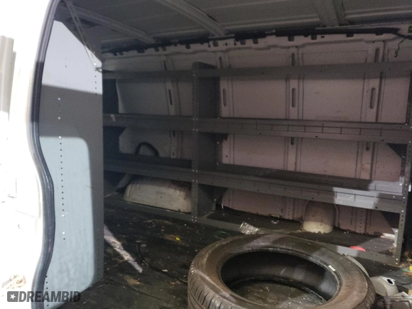 2014 GMC Savana Cargo Van with VIN 1GTW7FCA1E1911257, listed as a Copart auction lot 47299045 with 181,818 mi miles and Salvage Title. Bid and sale history available at carsss.com. Image 12.