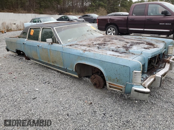 1976 Lincoln Continental with VIN NOV1NNP1AT3, listed as a Copart auction lot 89287695 with Not Provided miles and Non Repairable. Bid and sale history available at DreamBid. Image 4.