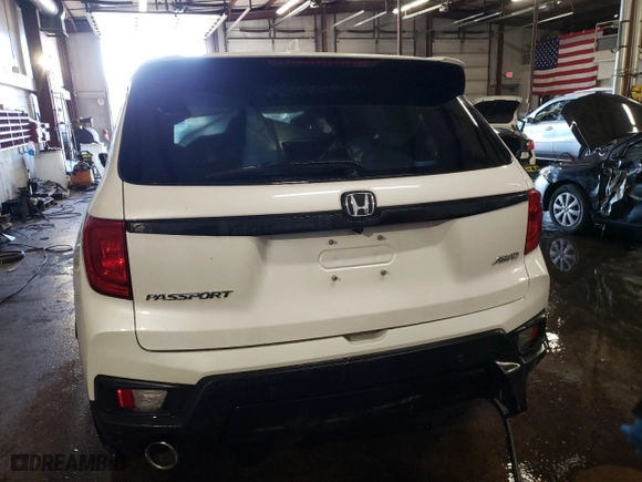 2023 Honda Passport EX-L with VIN 5FNYF8H52PB024554, listed as a Copart auction lot 45391565 with 0 mi miles and Salvage Title. Bid and sale history available at carsss.com. Image 6.