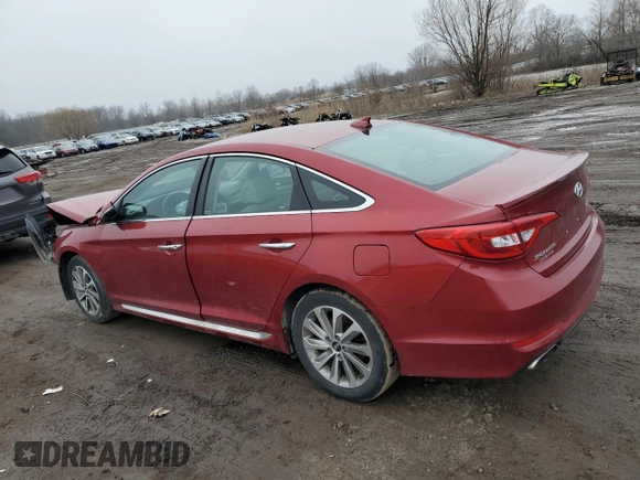 2015 Hyundai Sonata Sport with VIN 5NPE34AF8FH243834, listed as a Copart auction lot 48398125 with 108,535 mi miles and Salvage title. Bid and sale history available at DreamBid. Image 2.