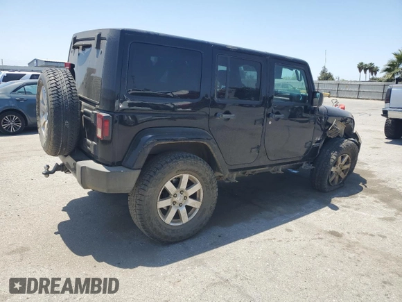 2017 Jeep Wrangler Unlimited Sahara with VIN 1C4BJWEG3HL614632, listed as a Copart auction lot 57525545 with 75,973 mi miles and Salvage title. Bid and sale history available at DreamBid. Image 3.