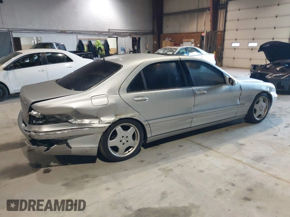 2003 Mercedes-Benz S 500 with VIN WDBNG84J93A360917, listed as a IAAI auction lot 39171730 with 134,495 mi miles and . Bid and sale history available at DreamBid. Image 4.