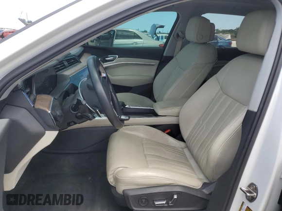 2019 Audi e-tron Prestige with VIN WA1VAAGE0KB013133, listed as a Copart auction lot 57060255 with 50,222 mi miles and Salvage title. Bid and sale history available at DreamBid. Image 7.