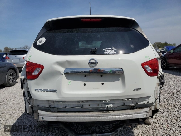 2017 Nissan Pathfinder SL with VIN 5N1DR2MM4HC677591, listed as a Copart auction lot 53822435 with 125,312 mi miles and Salvage Title. Bid and sale history available at DreamBid. Image 6.