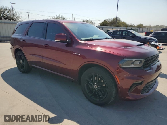 2021 Dodge Durango R/T with VIN 1C4SDHCT5MC626875, listed as a Copart auction lot 75697474 with 46,264 mi miles and Salvage Title. Bid and sale history available at DreamBid. Image 4.