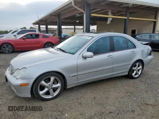 2004 Mercedes-Benz C 230 Kompressor with VIN WDBRF40J24F494739, listed as a Copart auction lot 50262755 with 140,353 mi miles and Salvage Title. Bid and sale history available at DreamBid. Image 1.