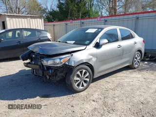 2022 Kia Rio S with VIN 3KPA24AD4NE458761, listed as a IAAI auction lot 41688272 with 25,532 mi miles. Bid and sale history available at carsss.com. Image 2.