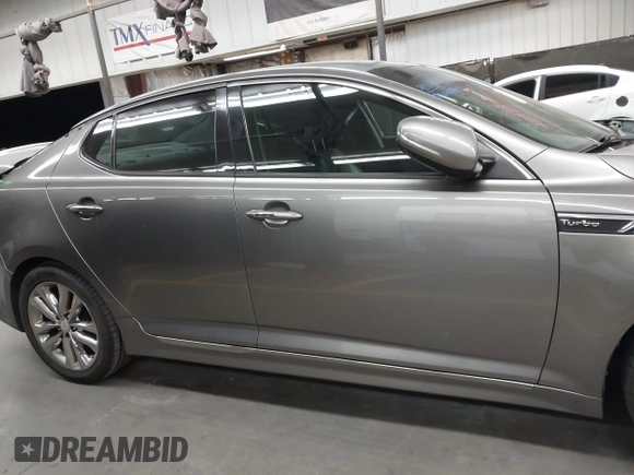 2015 Kia Optima SX Turbo with VIN 5XXGR4A6XFG469733, listed as a IAAI auction lot 42494569 with 145,397 mi miles and . Bid and sale history available at DreamBid. Image 13.