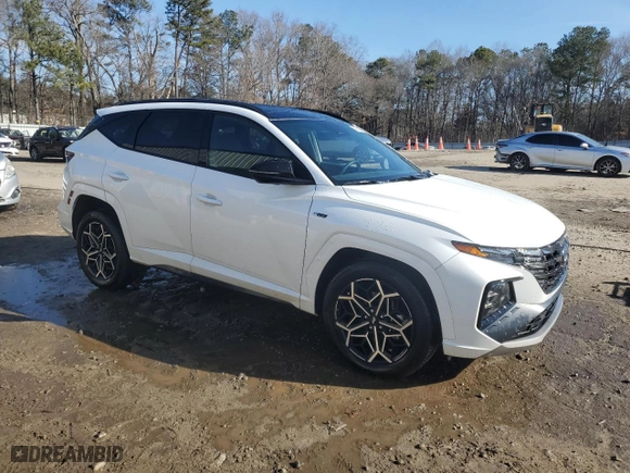 2024 Hyundai Tucson Hybrid N Line with VIN KM8JFCD16RU194171, listed as a Copart auction lot 42633865 with NaN miles and Salvage Title. Bid and sale history available at carsss.com. Image 4.